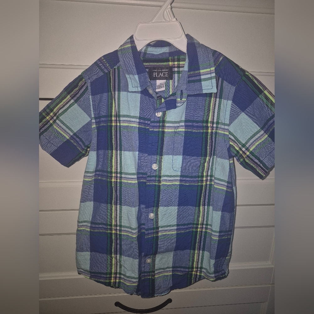 The Children's Place Blue Plaid Kids Shirt
